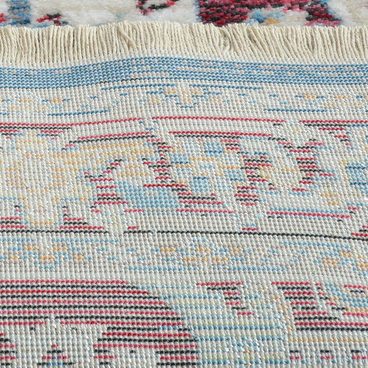 Machine Woven Crossweave Polyester Area Rug Oriental Red M00084