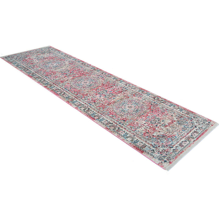 Machine Woven Crossweave Polyester Area Rug Oriental Multicolor M00088