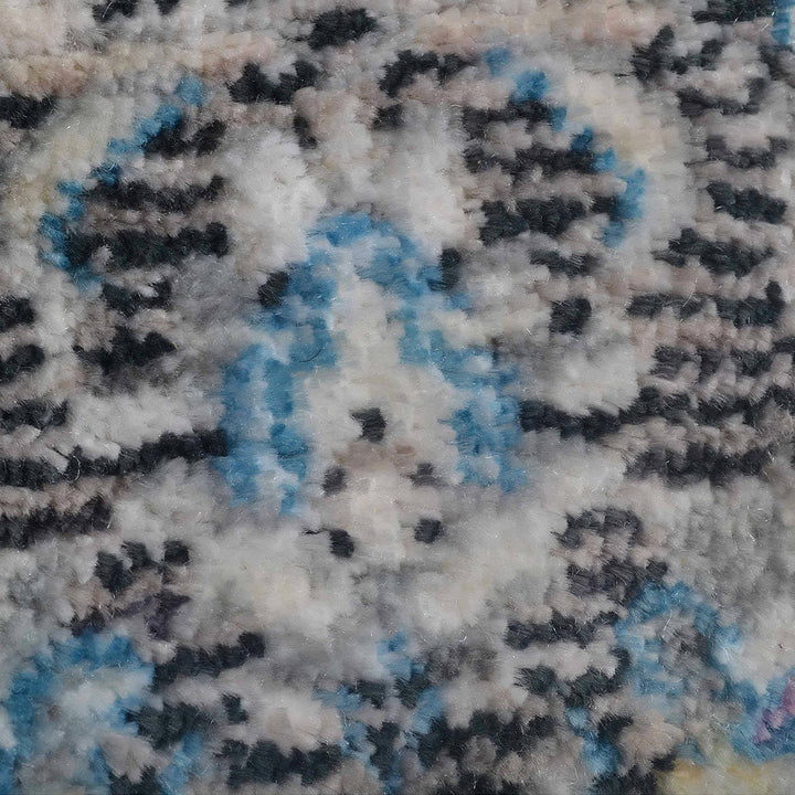 Machine Woven Crossweave Polyester Area Rug Oriental Multicolor M00091