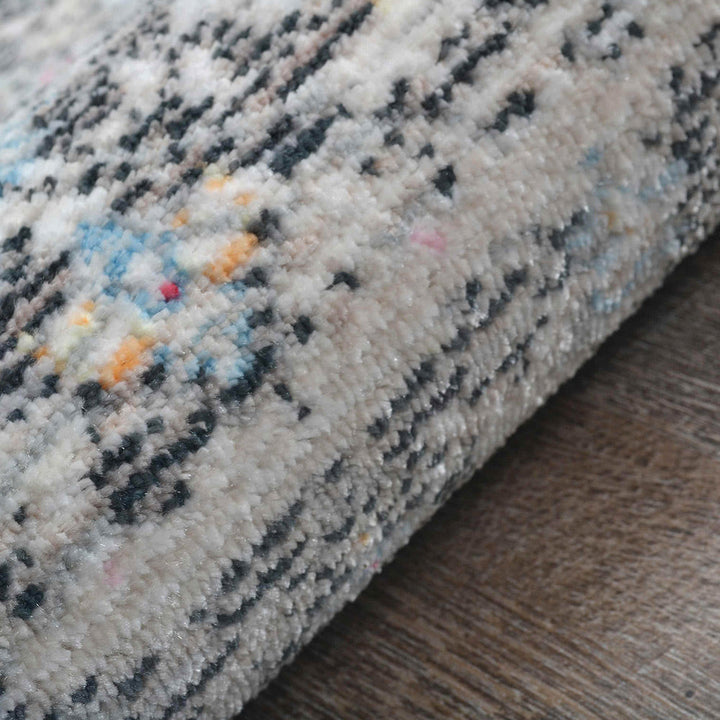 Machine Woven Crossweave Polyester Area Rug Oriental Multicolor M00091