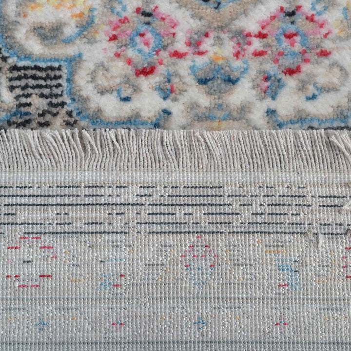 Machine Woven Crossweave Polyester Area Rug Oriental Multicolor M00091