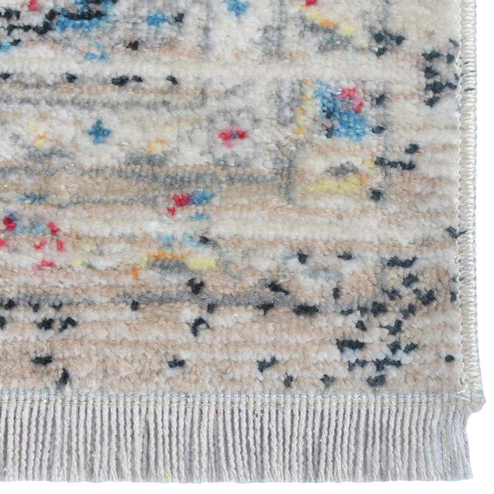 Machine Woven Crossweave Polyester Area Rug Oriental Multicolor M00091