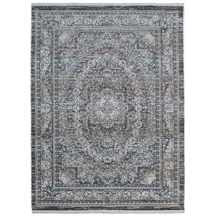 Machine Woven Crossweave Polyester Area Rug Oriental Multicolor M00111