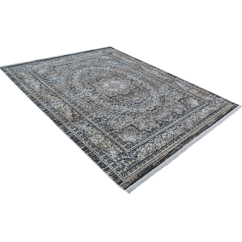 Machine Woven Crossweave Polyester Area Rug Oriental Multicolor M00111