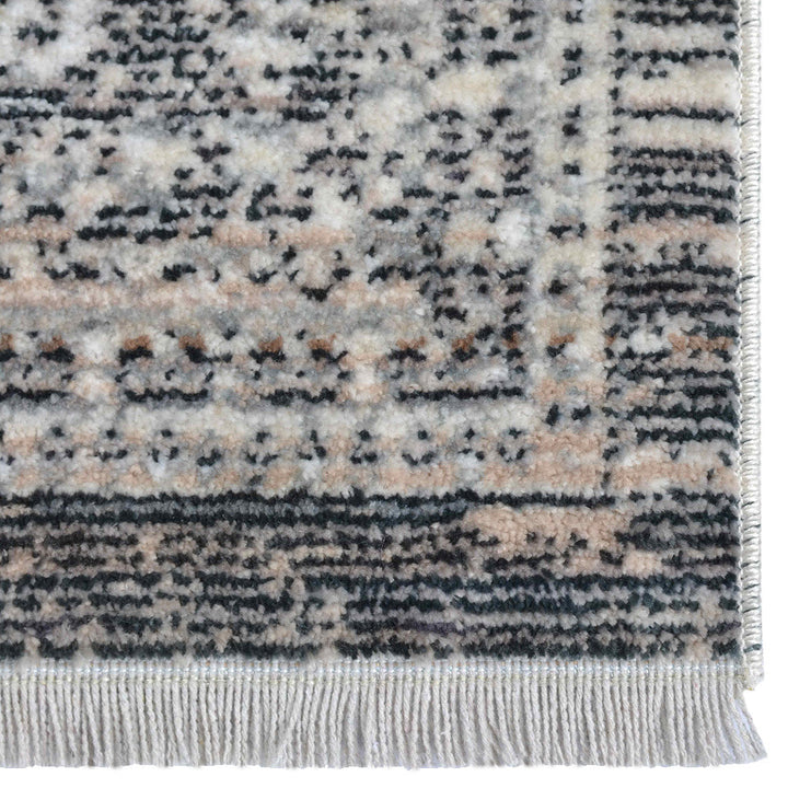 Machine Woven Crossweave Polyester Area Rug Oriental Multicolor M00111