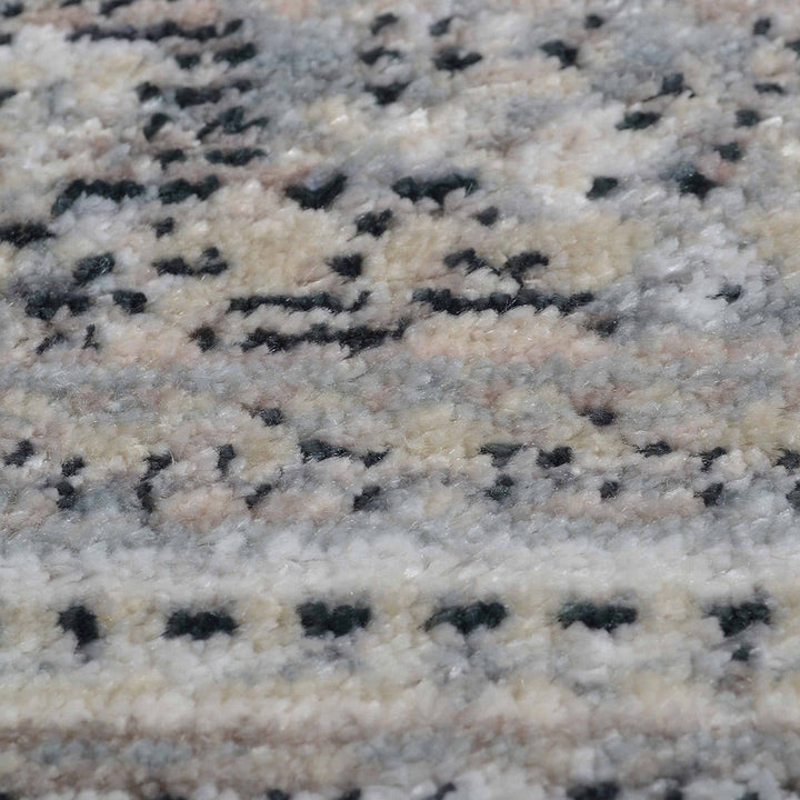 Machine Woven Crossweave Polyester Area Rug Oriental Multicolor M00111