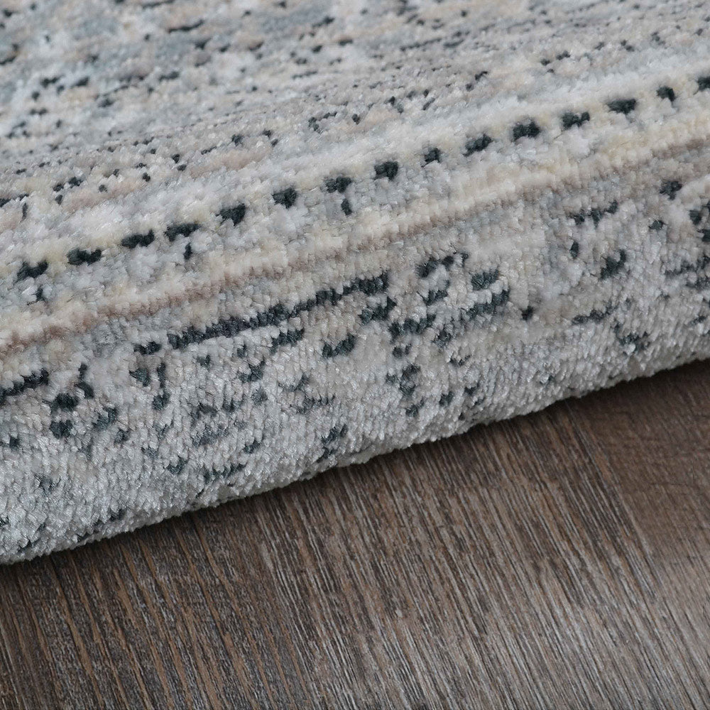 Machine Woven Crossweave Polyester Area Rug Oriental Multicolor M00111