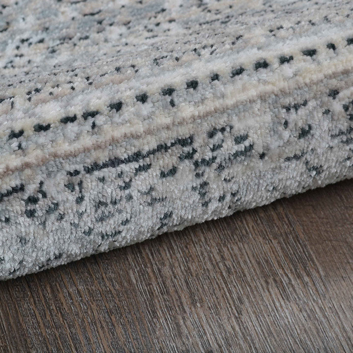 Machine Woven Crossweave Polyester Area Rug Oriental Multicolor M00111