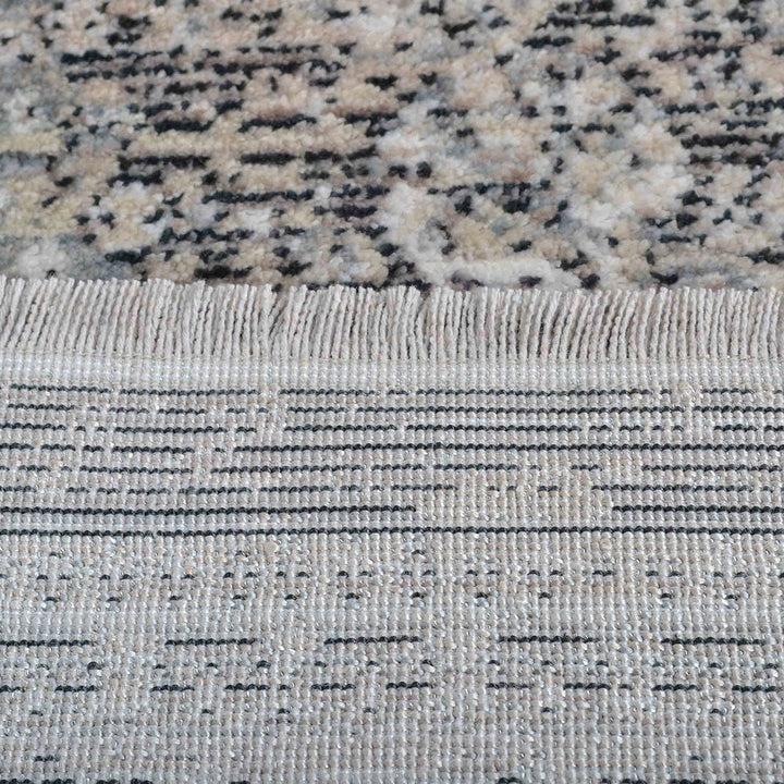 Machine Woven Crossweave Polyester Area Rug Oriental Multicolor M00111