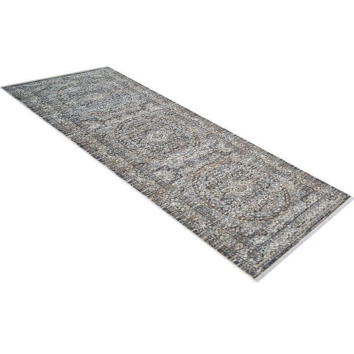 Machine Woven Crossweave Polyester Area Rug Oriental Multicolor M00111