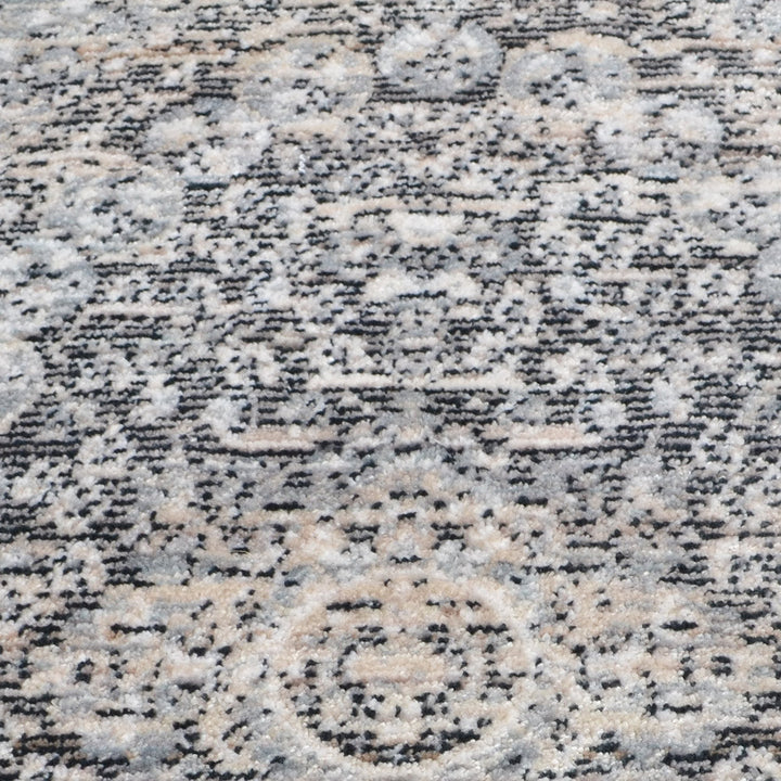 Machine Woven Crossweave Polyester Area Rug Oriental Multicolor M00111