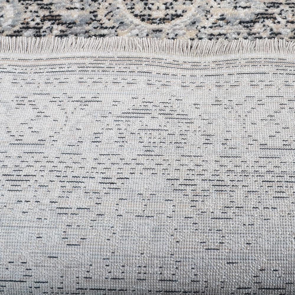 Machine Woven Crossweave Polyester Area Rug Oriental Multicolor M00111