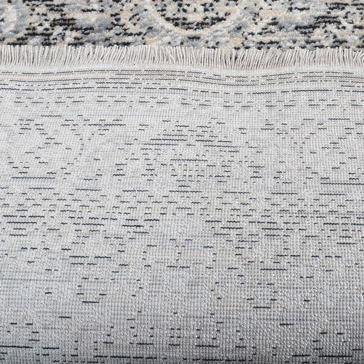 Machine Woven Crossweave Polyester Area Rug Oriental Multicolor M00111