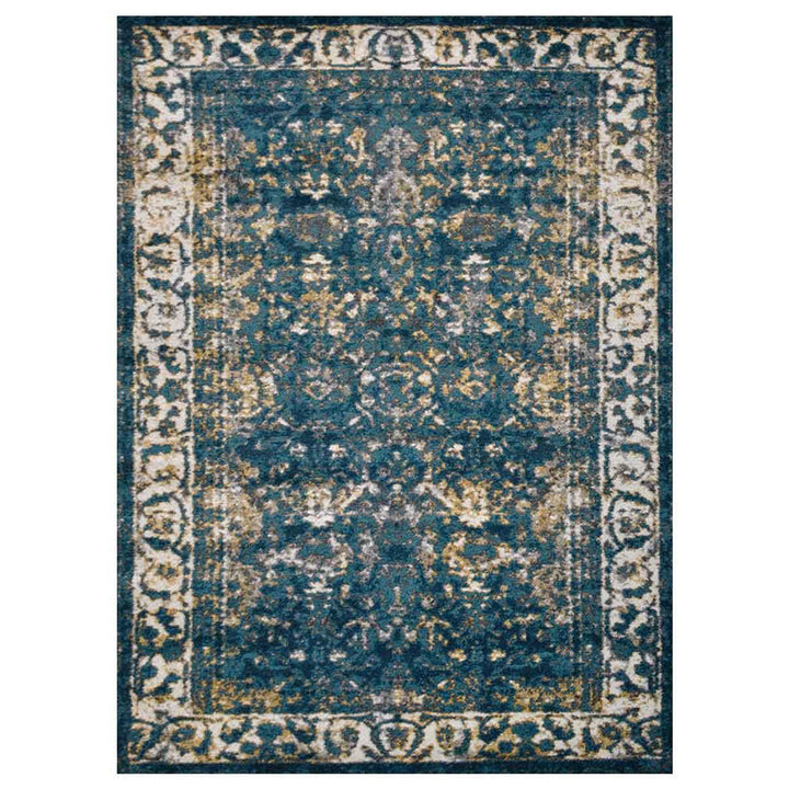 Machine Woven Heatset Polypropylene Area Rug Oriental Blue MX0015