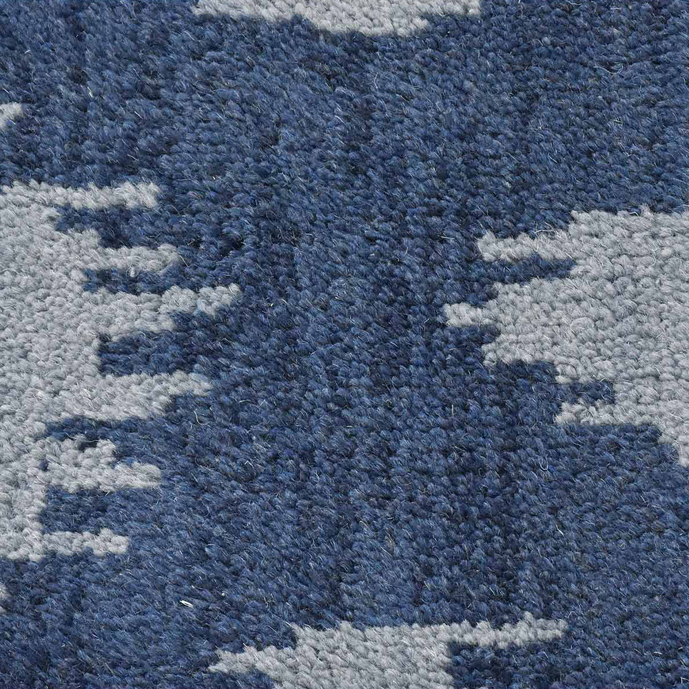 Hand Knotted Wool Area Rug Geometric Gold Charcoal N00165