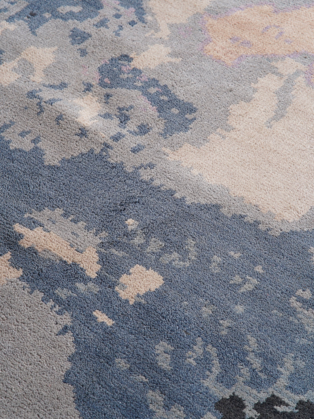 Hand Knotted Wool Area Rug Abstract Multicolor N00804
