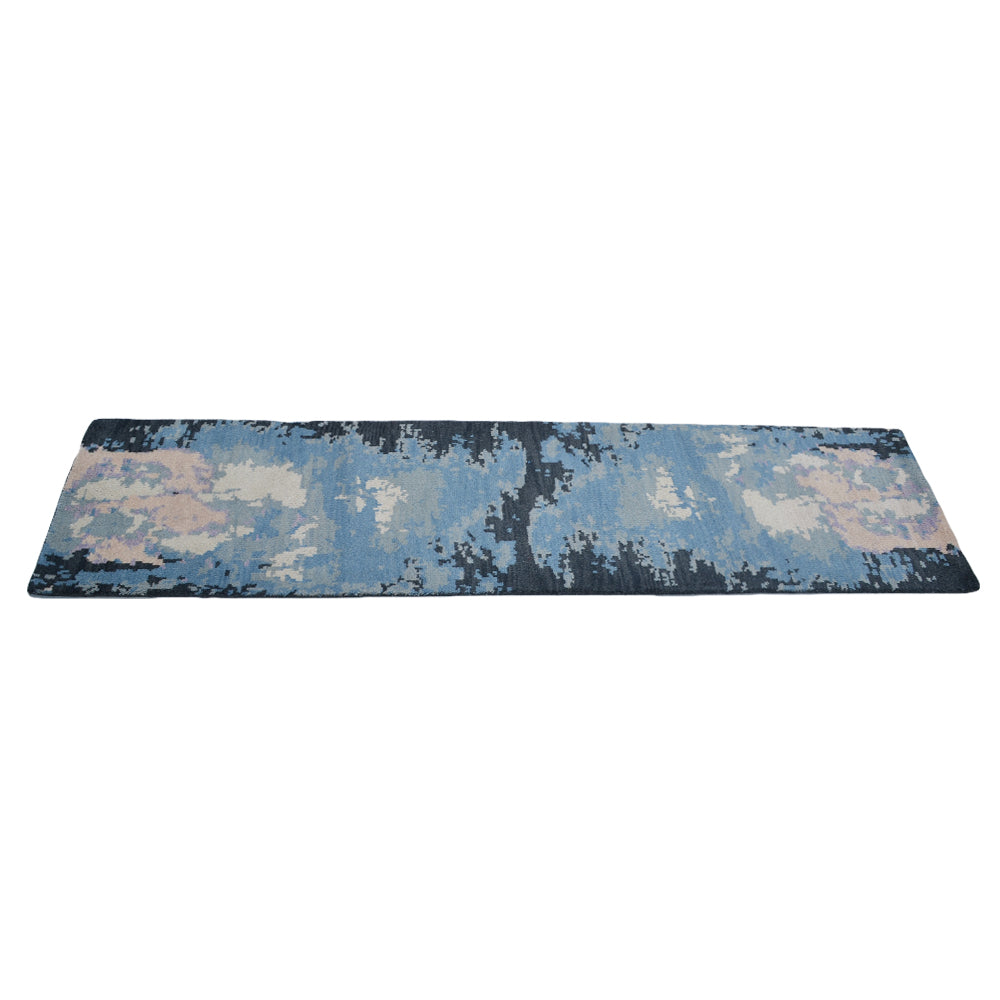 Hand Knotted Wool Area Rug Abstract Multicolor N00804