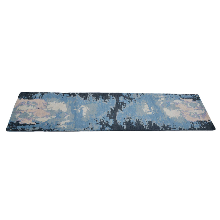 Hand Knotted Wool Area Rug Abstract Multicolor N00804