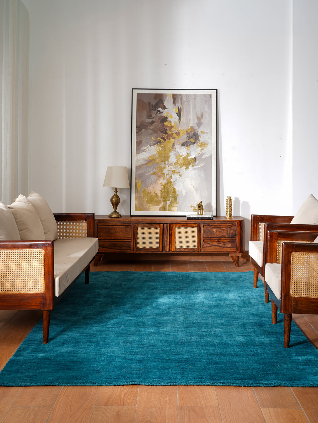 Hand Knotted Wool Solid Area Rug