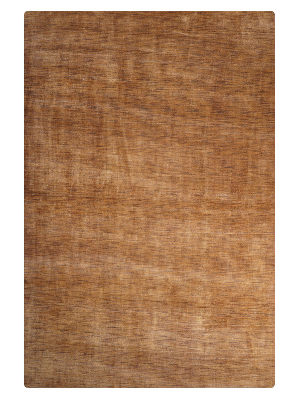 Signature Hand Knotted Wool Solid Brown Area Rug