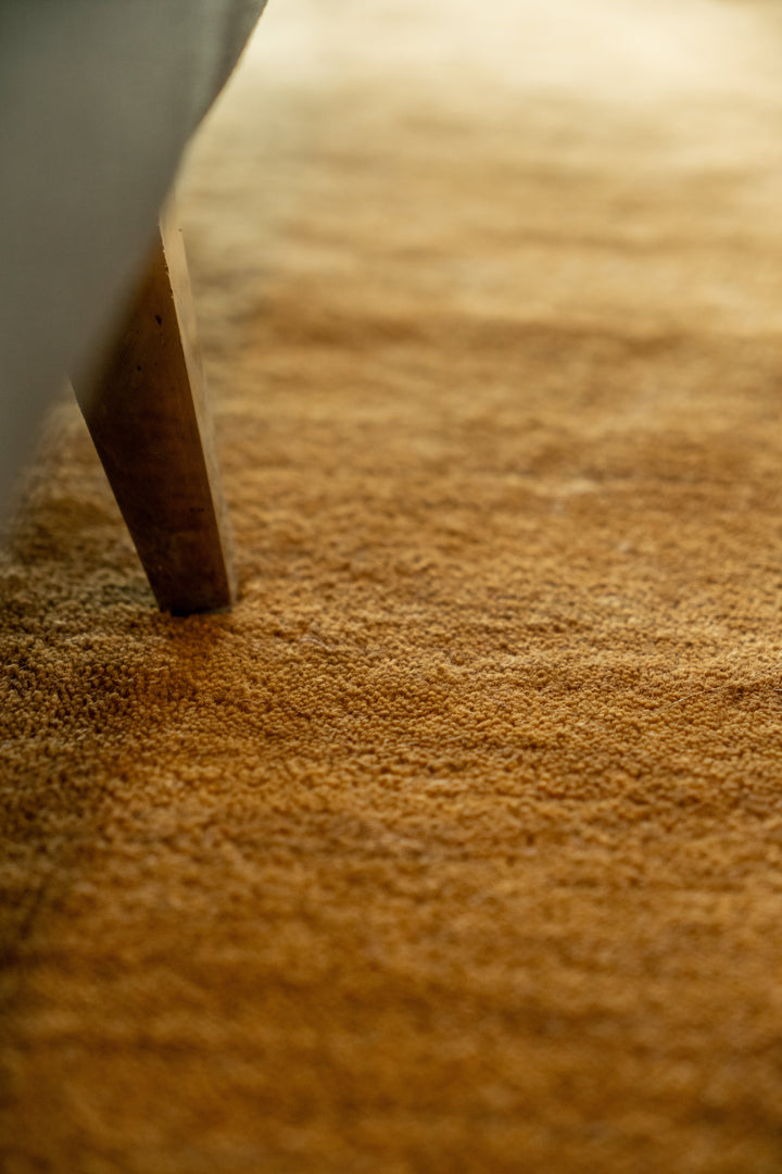 Signature Hand Knotted Wool Solid Camel Area Rug