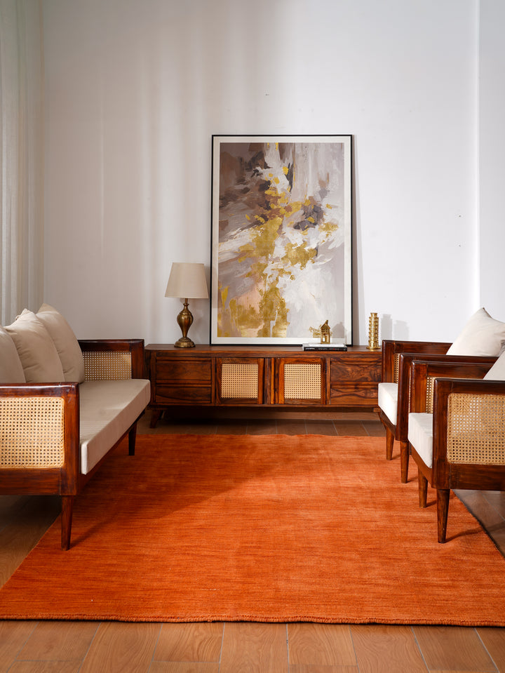 Hand Knotted Wool Solid Area Rug