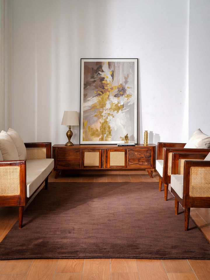 Hand Knotted Wool Solid Area Rug