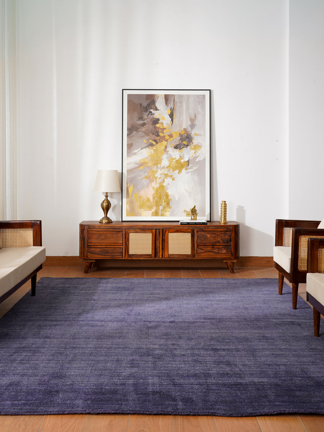 Hand Knotted Wool Solid Area Rug