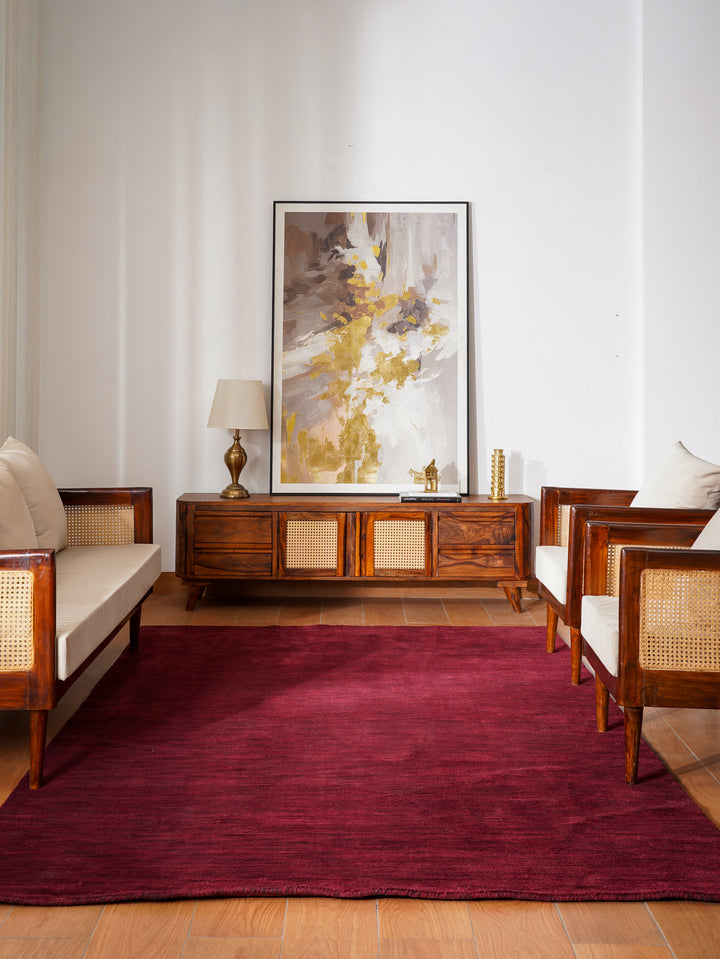 Hand Knotted Wool Solid Area Rug