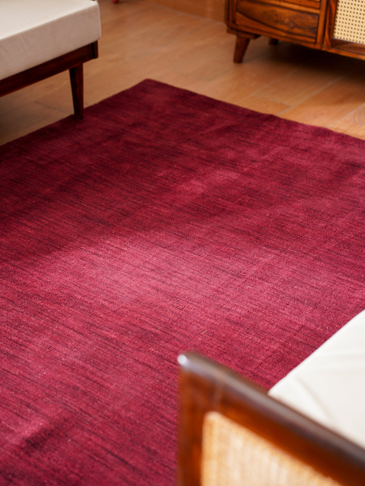 Hand Knotted Wool Solid Area Rug