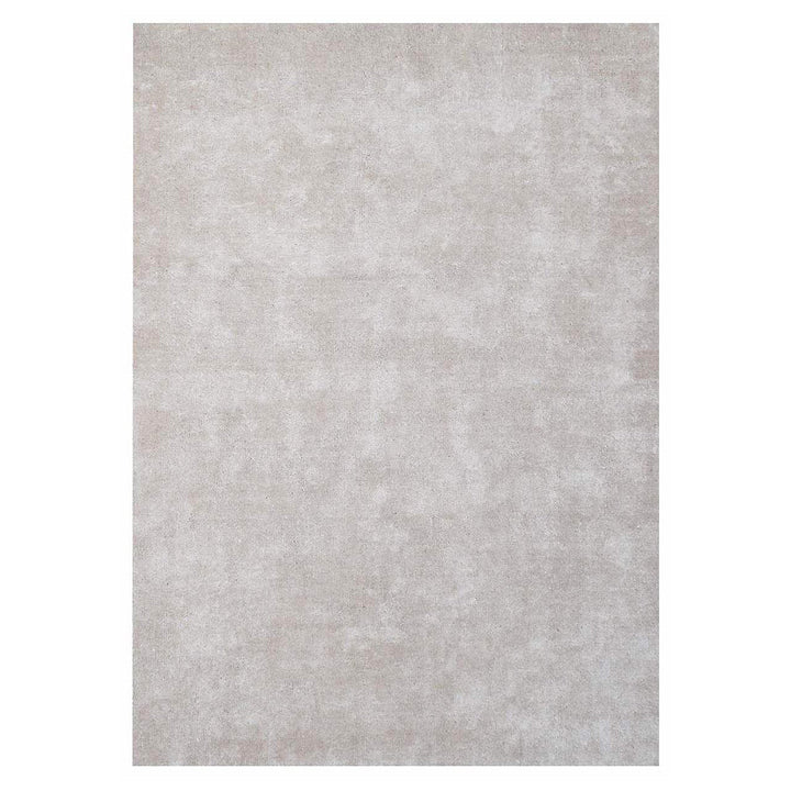Hand Knotted Silk Area Rug Solid White NS0111