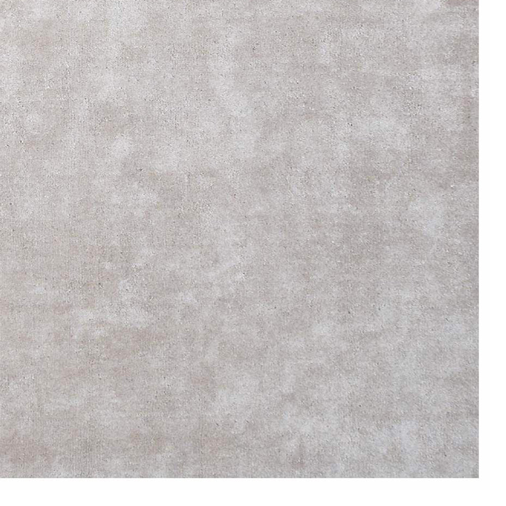 Hand Knotted Silk Area Rug Solid White NS0111