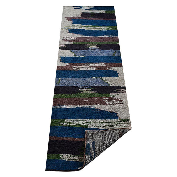 Hand Knotted Silk Area Rug Abstract Multicolor NS1215
