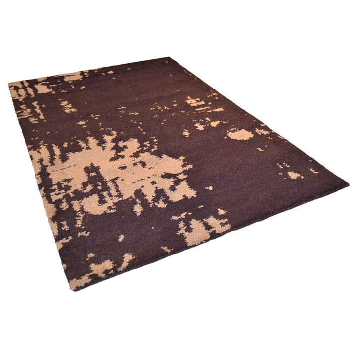 Hand Knotted Silk Area Rug Abstract Blue Beige NS1230