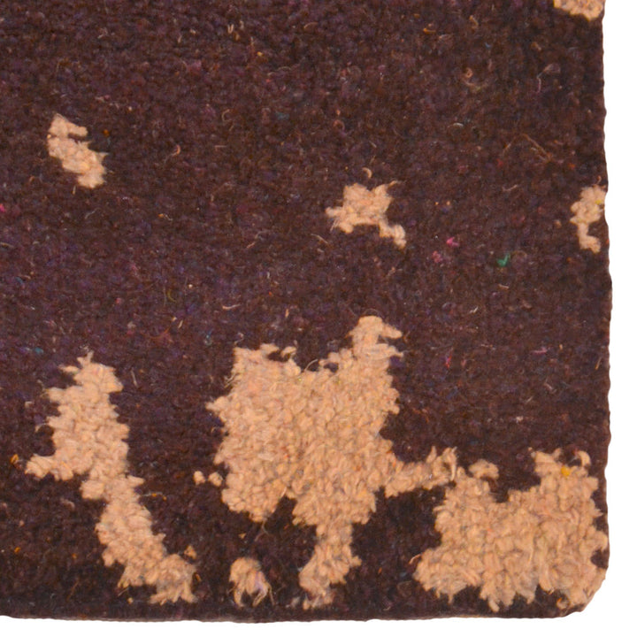 Hand Knotted Silk Area Rug Abstract Blue Beige NS1230