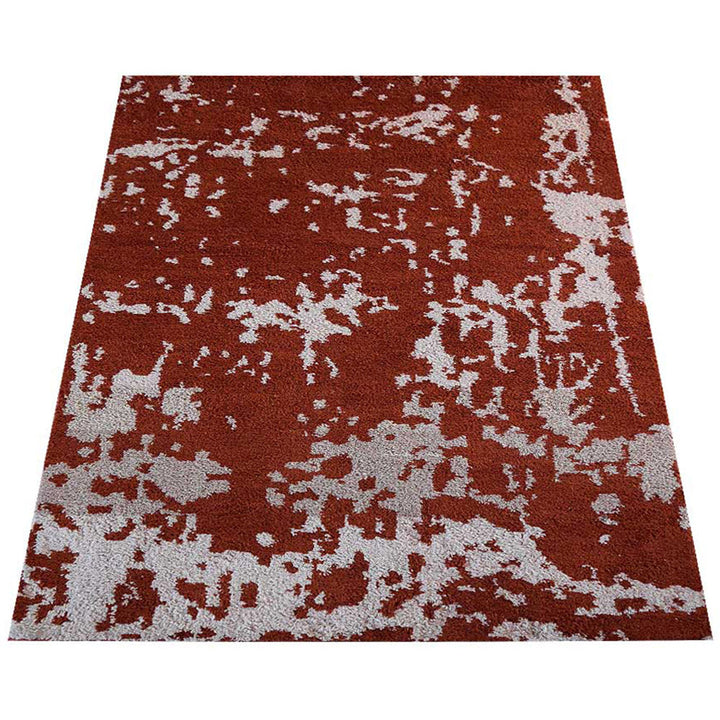 Hand Knotted Silk Area Rug Abstract Blue Beige NS1230