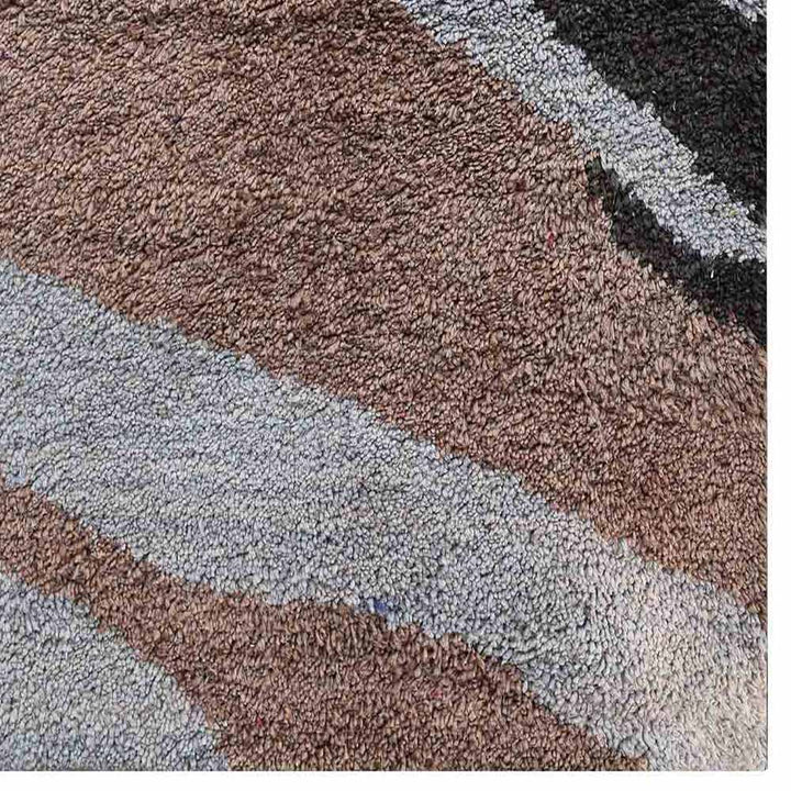 Hand Knotted Silk Area Rug Abstract Multicolor NS1232