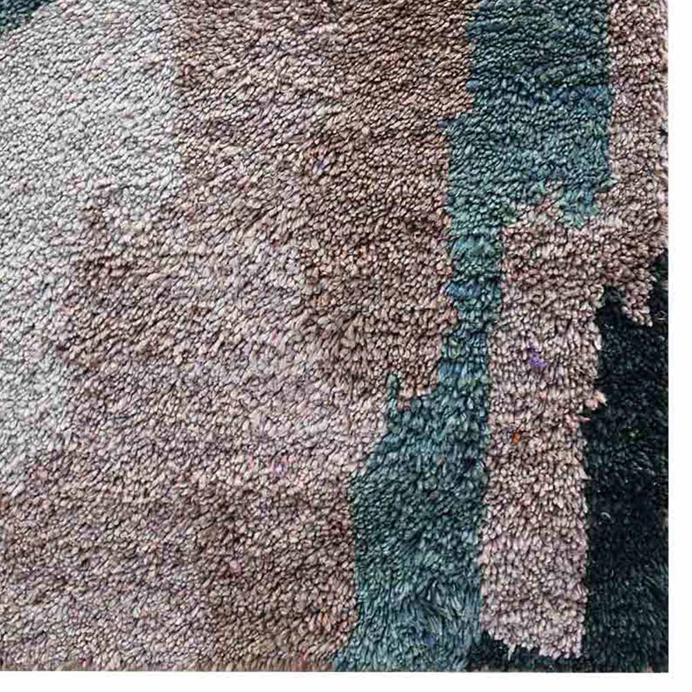 Hand Knotted Silk Area Rug Abstract Multicolor NS1233