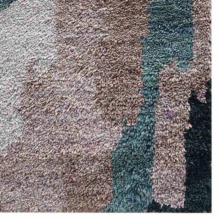 Hand Knotted Silk Area Rug Abstract Multicolor NS1233