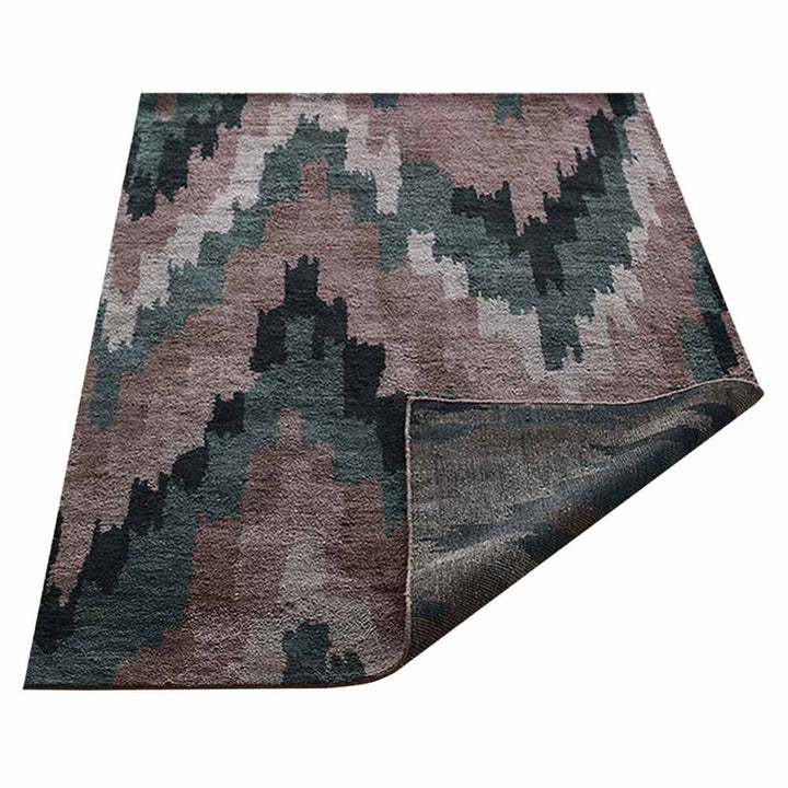 Hand Knotted Silk Area Rug Abstract Multicolor NS1233