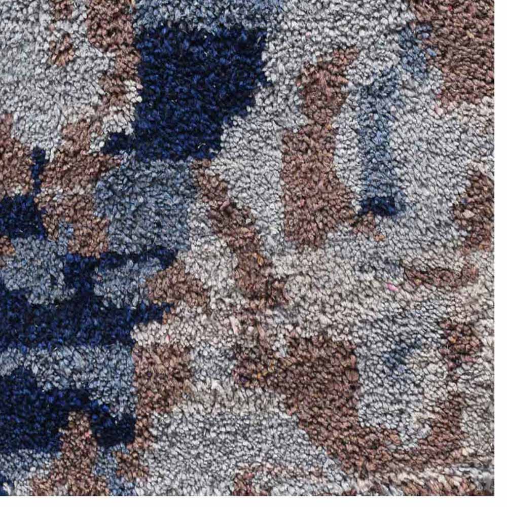 Hand Knotted Silk Area Rug Abstract Beige NS1239