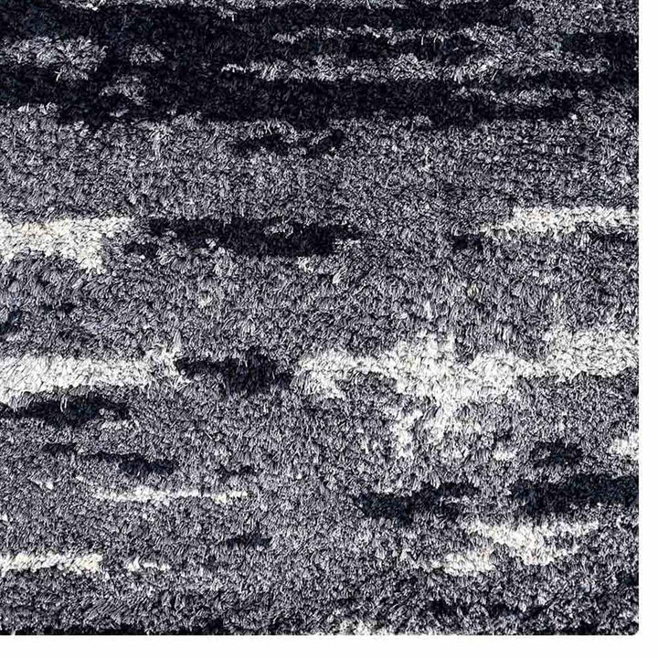 Hand Knotted Silk Area Rug Abstract Blue White NS3304