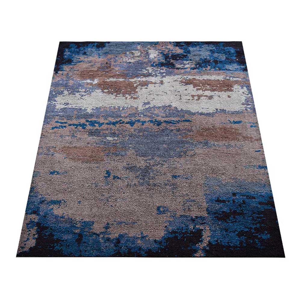 Hand Knotted Silk Area Rug Abstract Multicolor NS3305