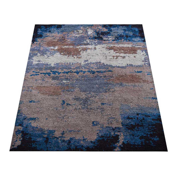 Hand Knotted Silk Area Rug Abstract Multicolor NS3305