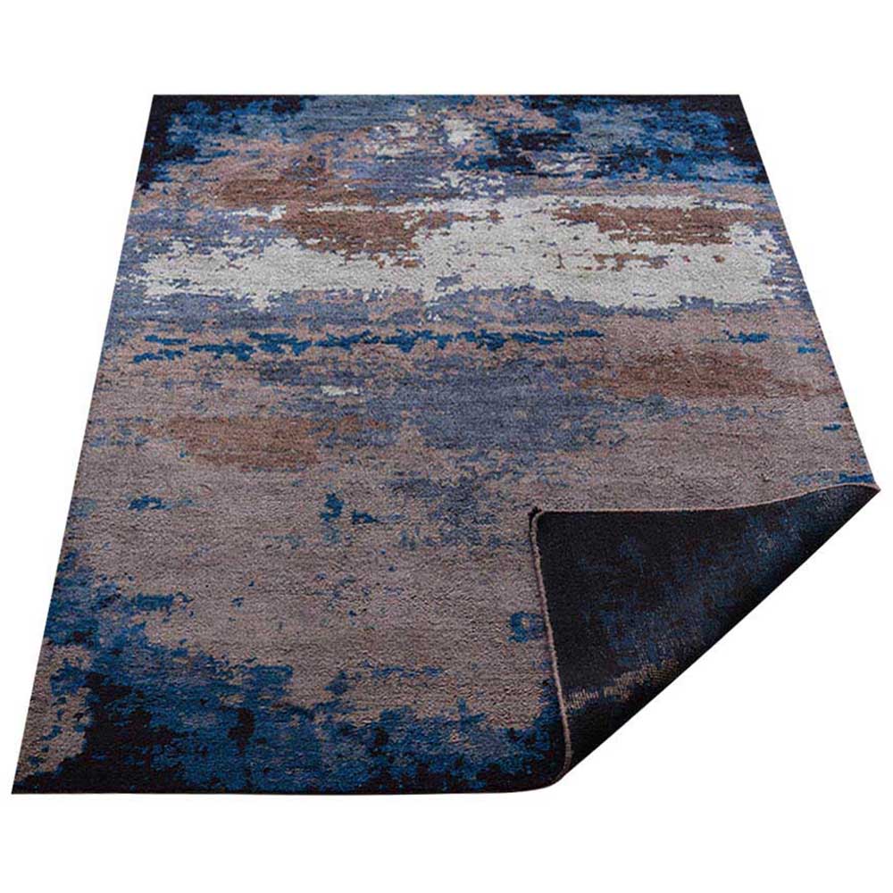 Hand Knotted Silk Area Rug Abstract Multicolor NS3305