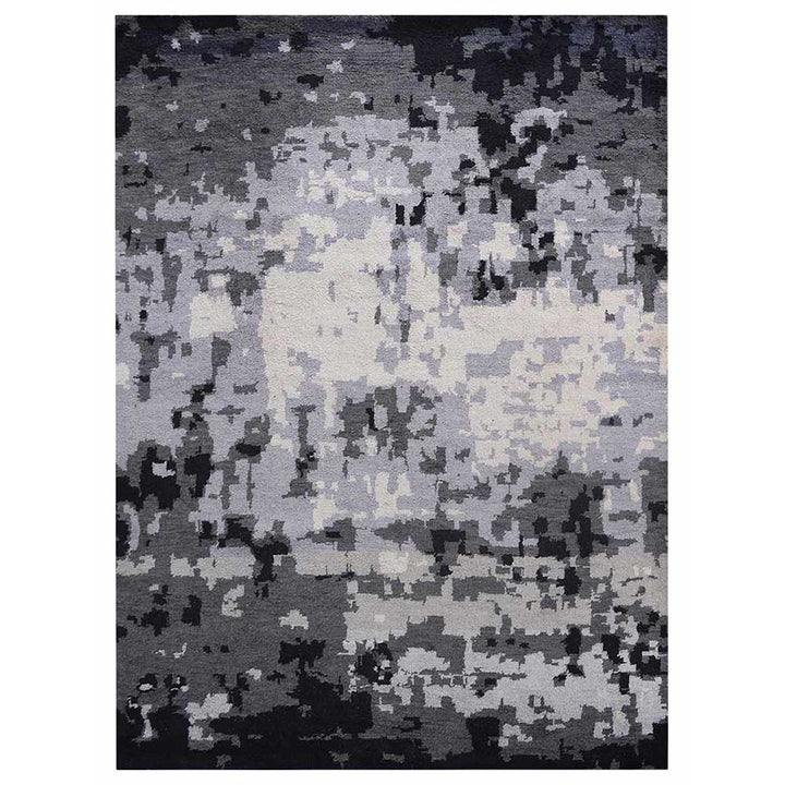 Hand Knotted Silk Area Rug Abstract Multicolor NS3306