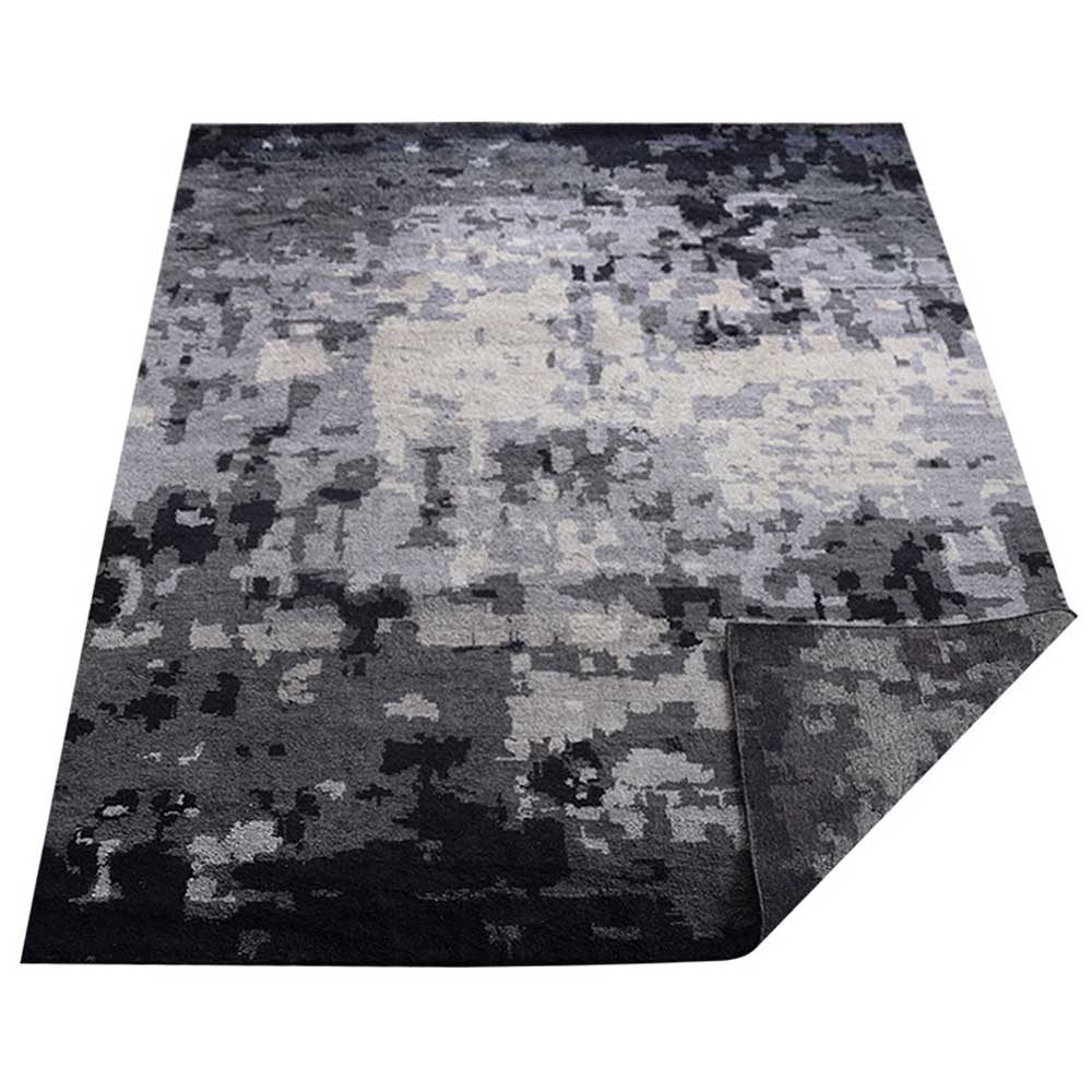 Hand Knotted Silk Area Rug Abstract Multicolor NS3306