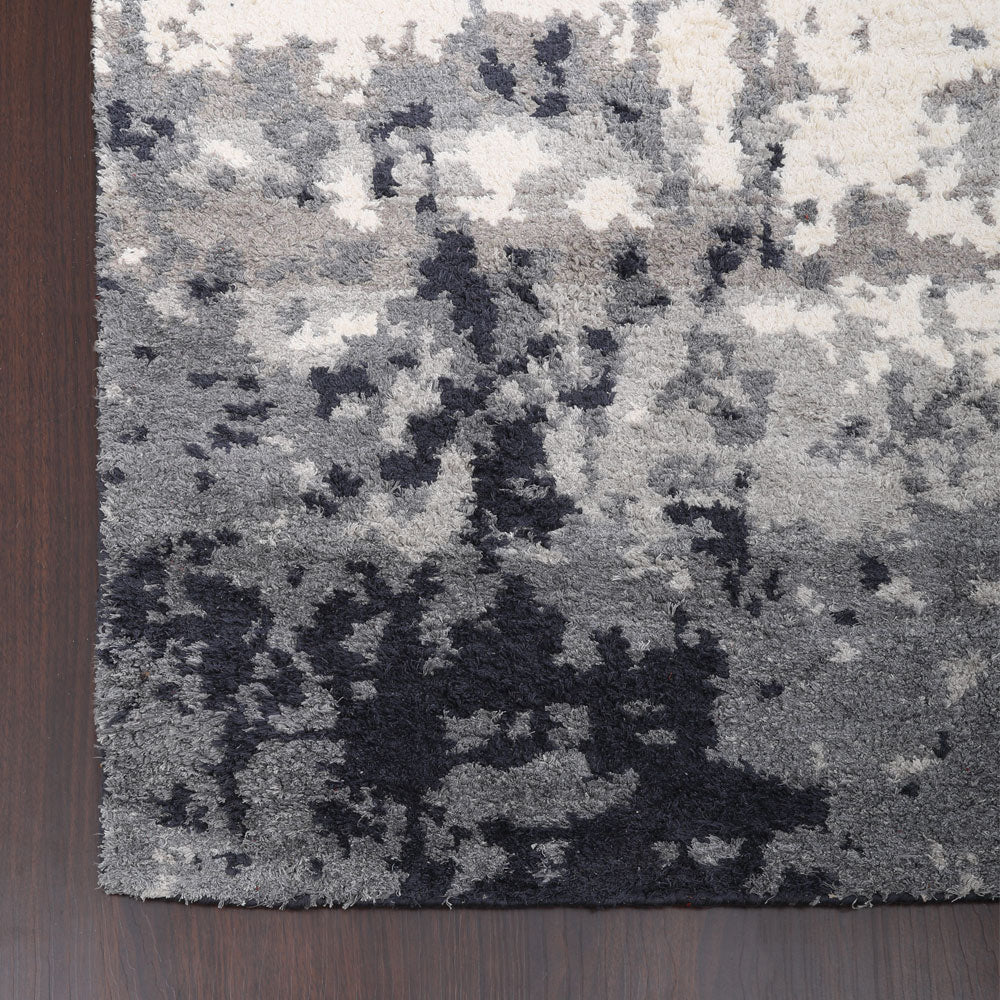 Hand Knotted Silk Area Rug Abstract Multicolor NS3306