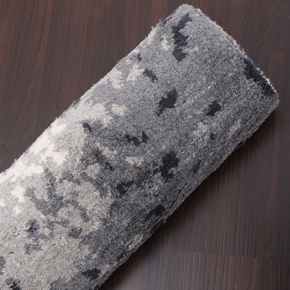 Hand Knotted Silk Area Rug Abstract Multicolor NS3306