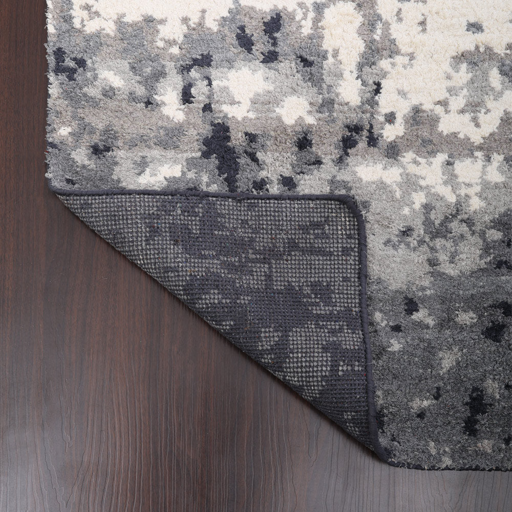 Hand Knotted Silk Area Rug Abstract Multicolor NS3306